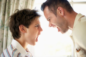 Father and Son Shouting at Each Other